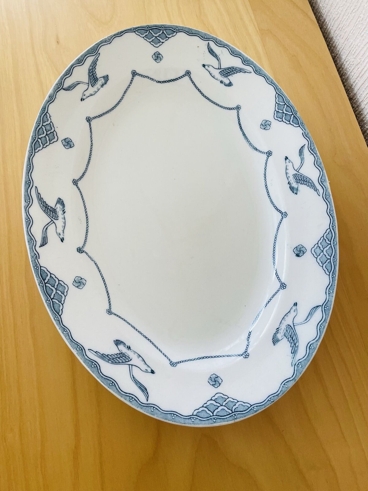 ✳︎最終お値下げ✳︎グスタフスベリ オーレスンド　平皿オーバルプレート大 ✳︎最終お値下げ✳︎グスタフスベリ オーレスンド 平皿オーバル