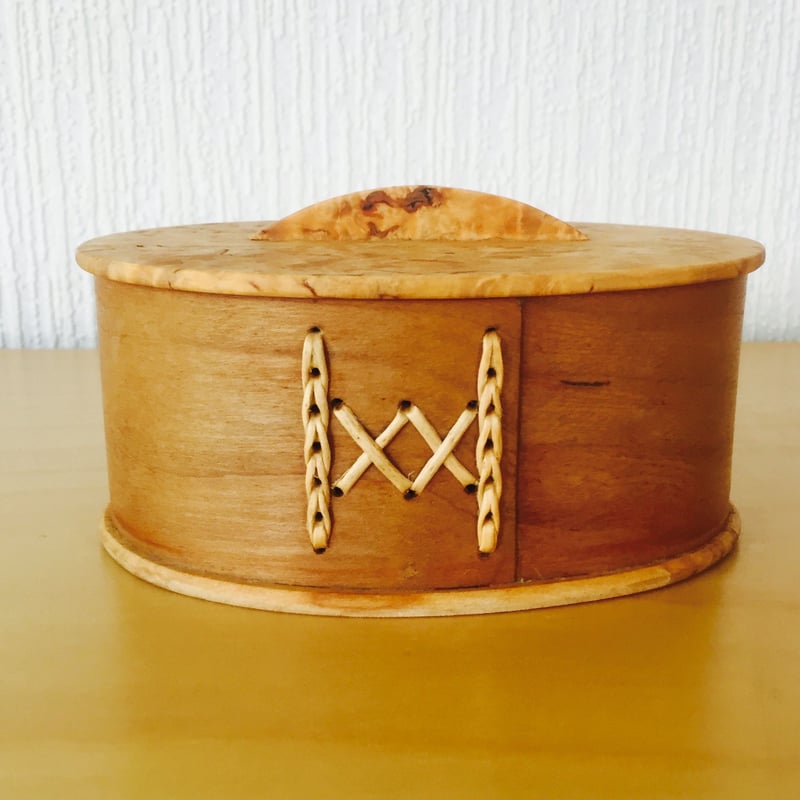 小物入れ 木製 ハンドメイド 手作り インドローズ 象嵌 細工