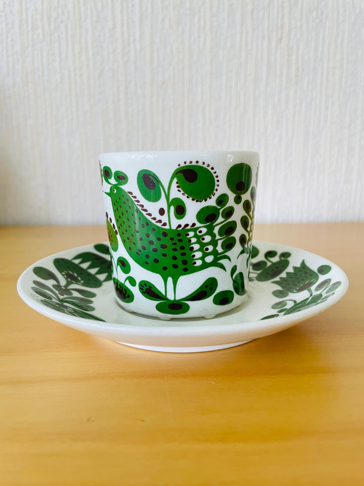 ヴィンテージ品 ＊グスタフスベリ リンドベリ Turtur カップ＆ソーサ― ヴィンテージ品 ＊グスタフスベリ リンドベリ Turtur カップ