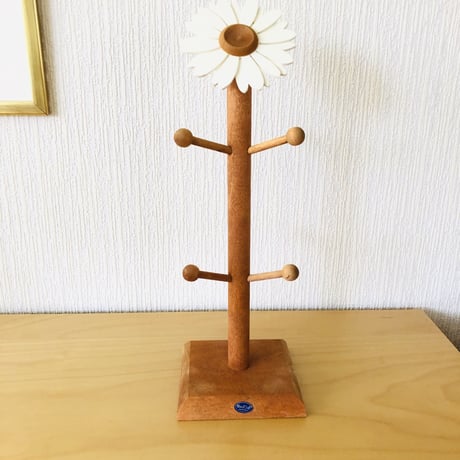 木製/お花のマグカップハンギングラック