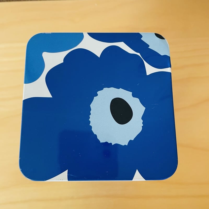 Marimekko/マリメッコ/Unikko/ウニッコ/テイン缶/ブルー Marimekko/マリメッコ/Unikko/ウニッコ/テイン缶/ブルー