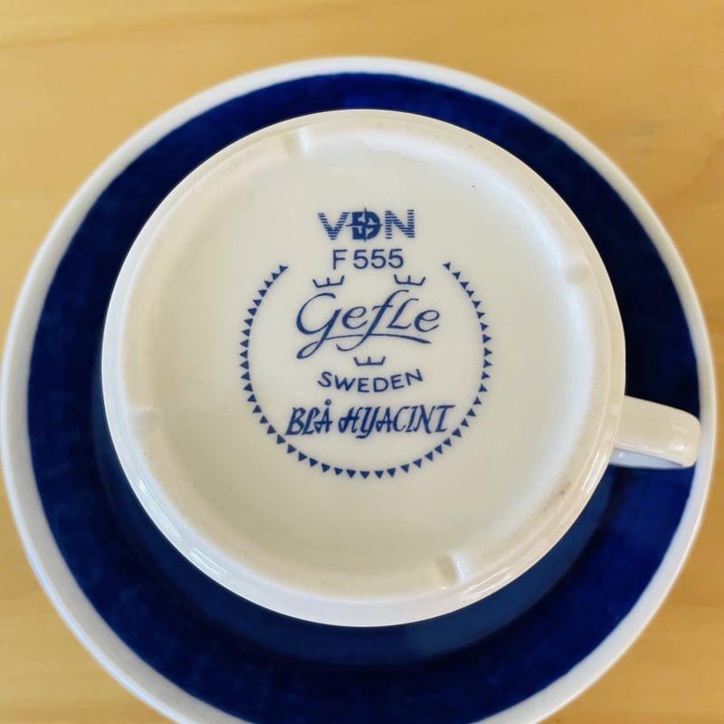 Gefle/ゲフレ/Blå Hyacint/ブルーヒヤシンス/カップ＆ソーサー/訳あり  