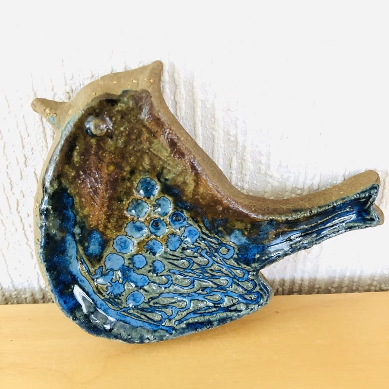 Gabi Citron-Tengborg/ガヴィシトロン-テンボリ/陶板/ブルーの小鳥 