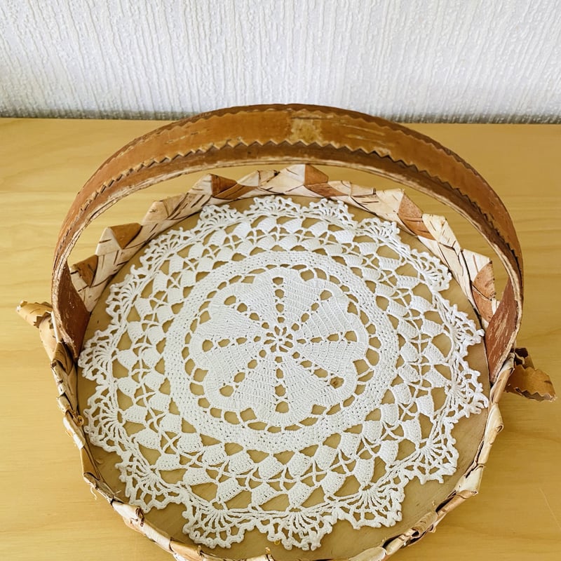 12 かぎ針編み 直径約25cm レース編み ドイリー