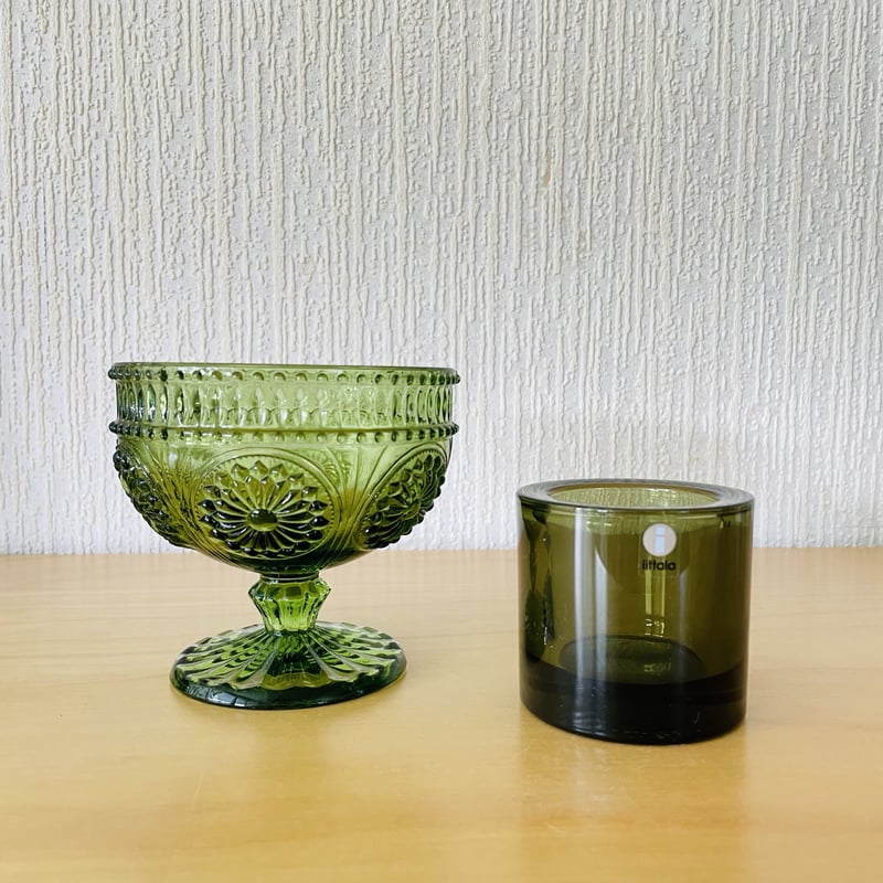 iittala/イッタラ/Kivi/キビ/キャンドルホルダー/モスグリーン