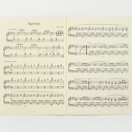 TIGER EYES 楽譜(Sheet Music)