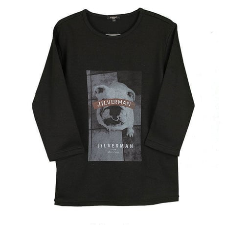 メンズTシャツ  フィンガーマーク サークルロンT メンズ七分袖 メンズロンT jilverman ジルバーマンメンズラウンドネック メンズUネック メンズブランドTシャツlt-bull