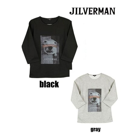 メンズTシャツ  フィンガーマーク サークルロンT メンズ七分袖 メンズロンT jilverman ジルバーマンメンズラウンドネック メンズUネック メンズブランドTシャツlt-bull