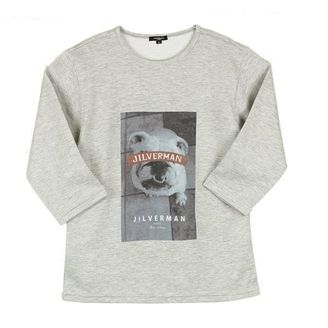 メンズTシャツ  フィンガーマーク サークルロンT メンズ七分袖 メンズロンT jilverman ジルバーマンメンズラウンドネック メンズUネック メンズブランドTシャツlt-bull