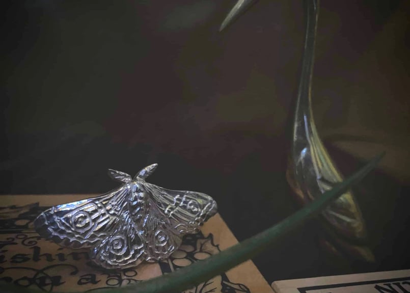 SOLID DESIGN SD-538 生き物図鑑 蛾シリーズ ヤママユガシルバーリング