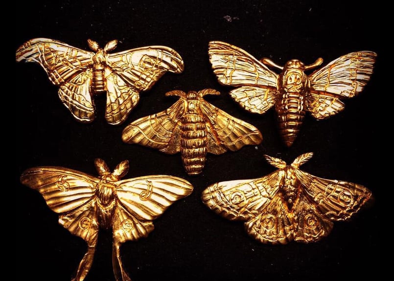 SOLID DESIGN SDr-272 生き物図鑑 蛾シリーズ 【ヤママユガクリップ