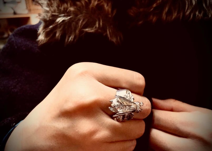 SOLID DESIGN SD-543 生き物図鑑 昆虫シリーズ 蜂シルバーリング | SOL