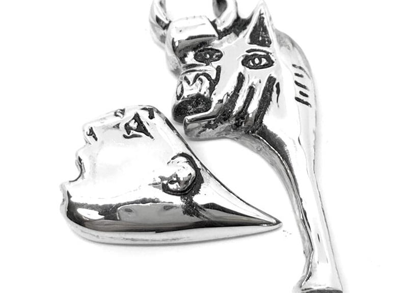 SOLID DESIGN SD-522 ピカソ画「ゲルニカ」シルバーピアス | SOLID D