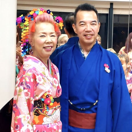 【男性用】めっちゃ着物®︎（青ML）MMS-ML/A