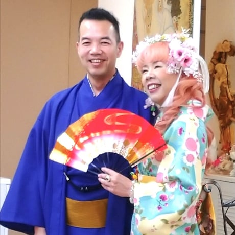 【男性用】めっちゃ着物®︎（青ML）MMS-ML/A