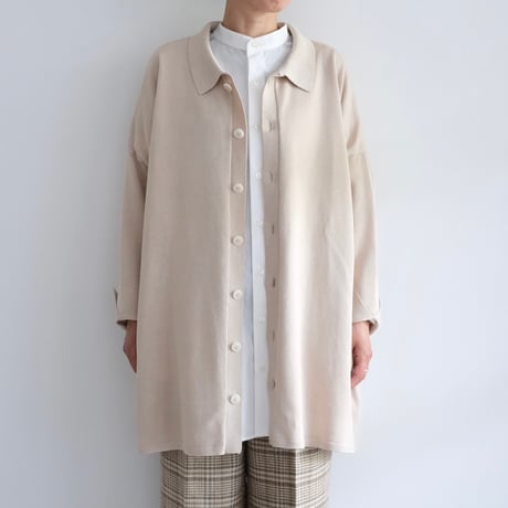 Yoli / Cotton knit cardigan （Lady's,Men’s/ beige）