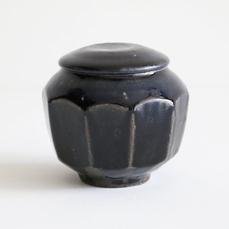 田谷直子 / 面取り壺大（黒瑠璃）