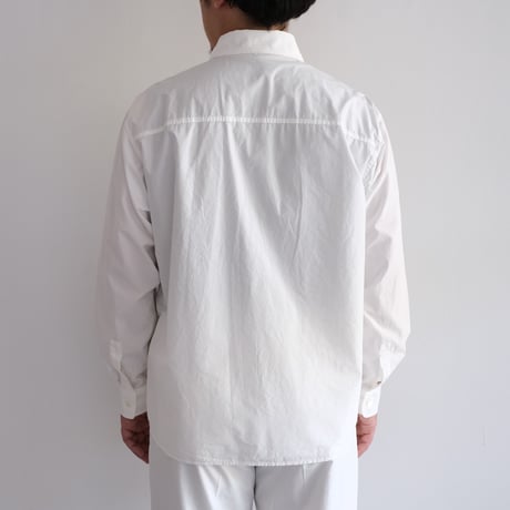 AURALEE / GARMENT-DYED FINX SHUTTLE WEATHER SHIRT (Men's / White)