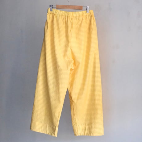 Yoli / Gingham wide pants（Lady ’s、Men’s /Yellow×Yellow)