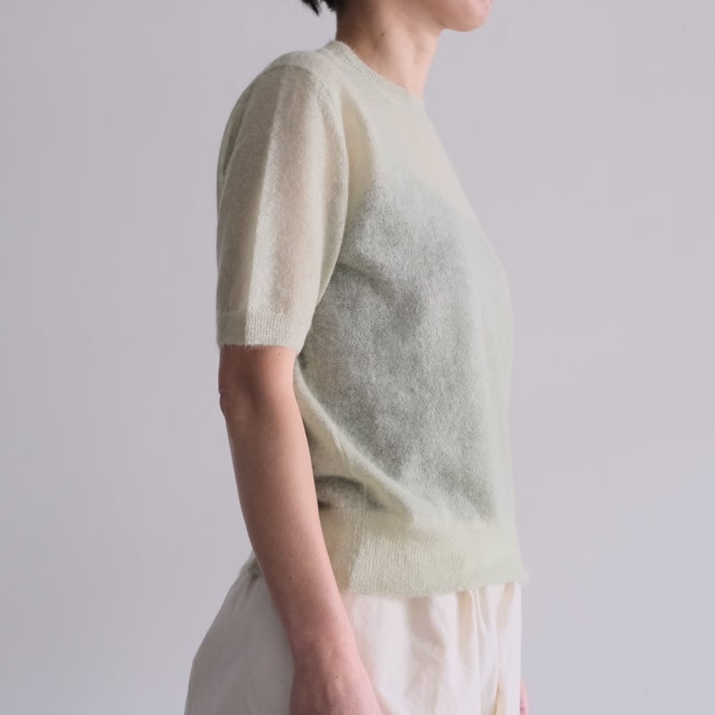 トップス AURALEE KID MOHAIR SHEER KNIT TANK Kid Mohair Sheer Knit Tank - Light Green – La Garçonne