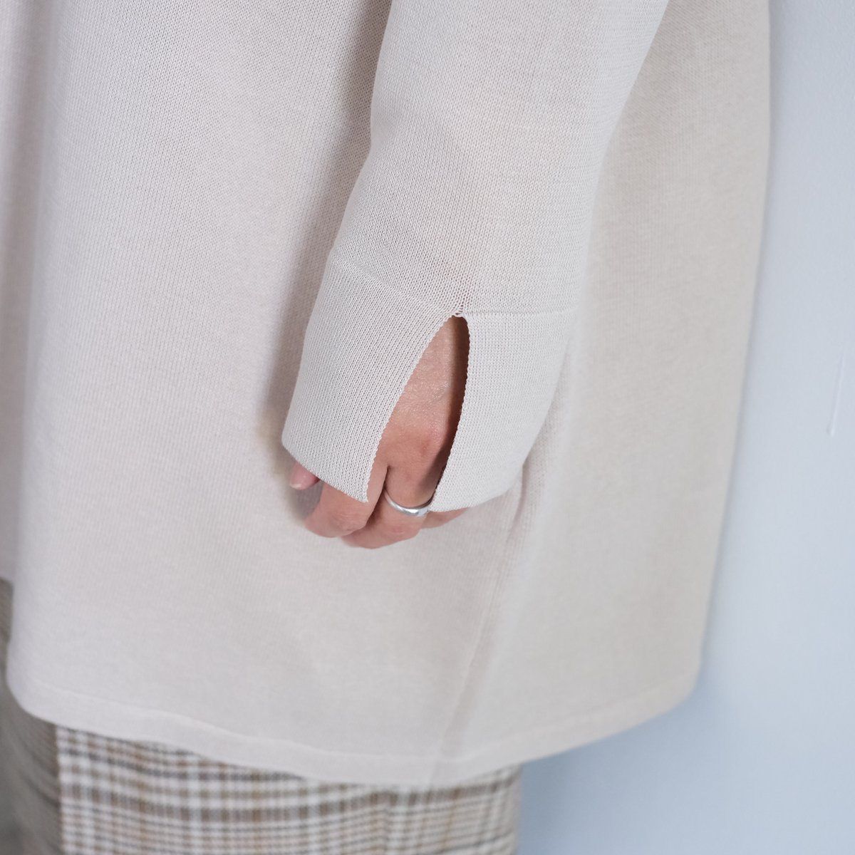 Yoli / Cotton knit cardigan （Lady's,Men's/ beig