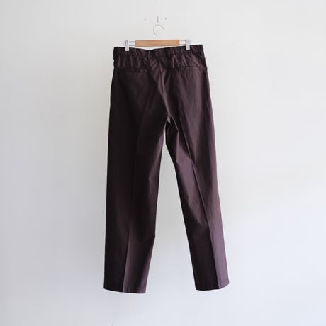 AURALEE / GARMENT-DYED FINX SHUTTLE WEATHER ONE-TUCK SLACKS（Men's / Dark Brown））