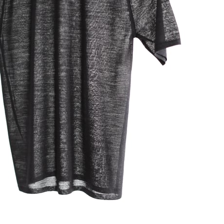 AURALEE / HARD TWIST HIGH GAUGE WOOL SILK KNIT TEE　（Lady's / Black)