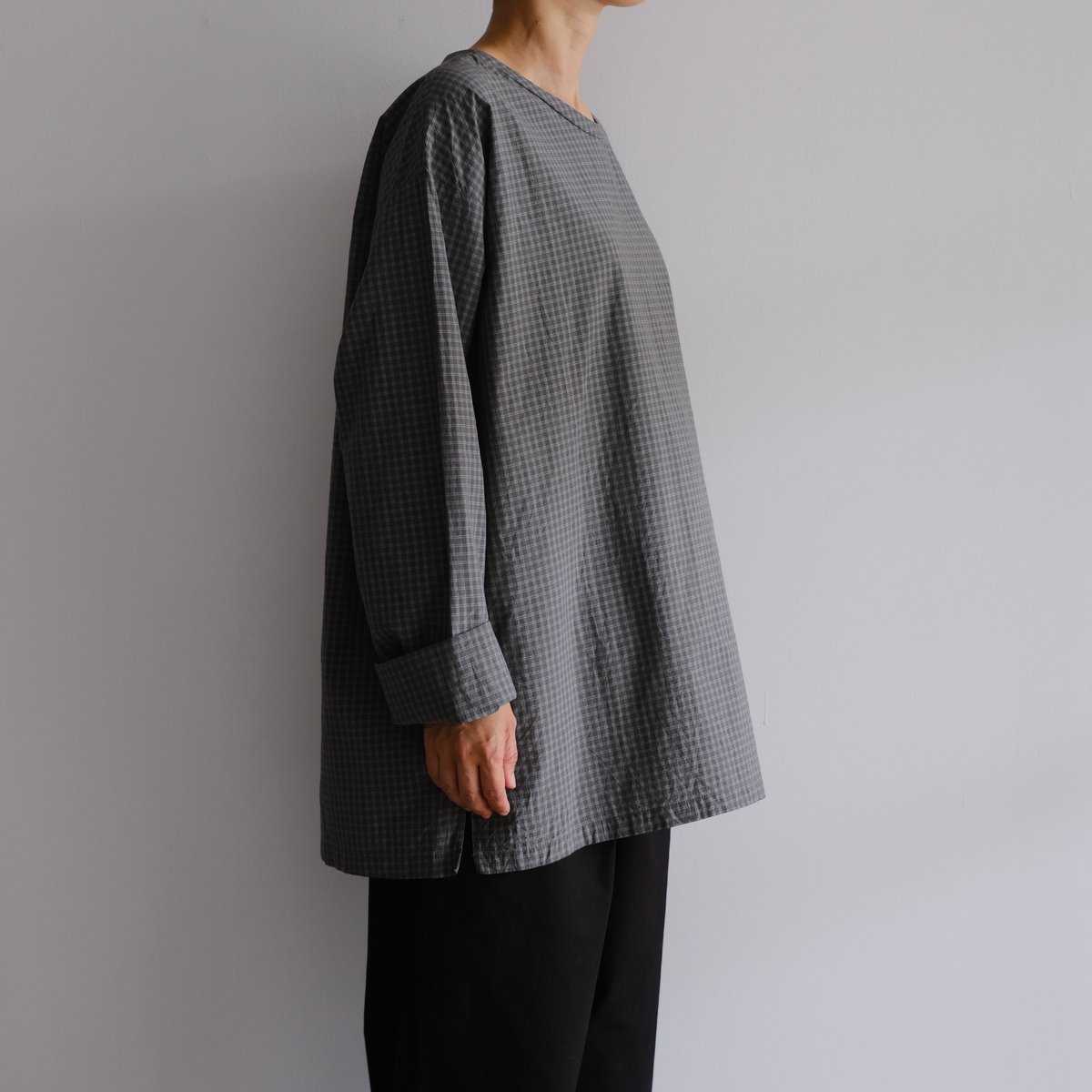新品未使用 2025SS yoli Check pullover shirt