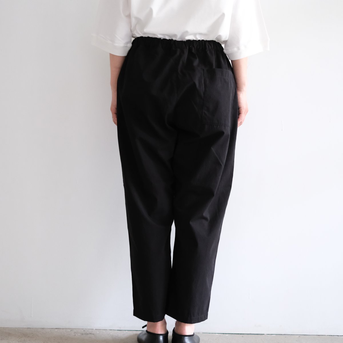 Yoli / Cotton eazy pants (Lady's、Men's /Black)