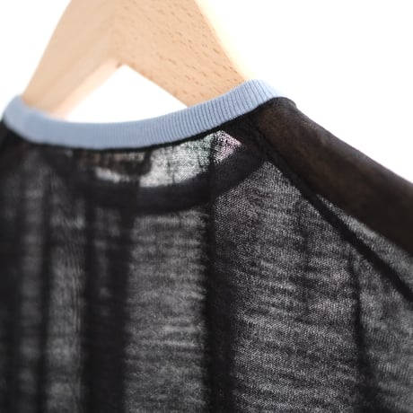 AURALEE / HARD TWIST HIGH GAUGE WOOL SILK KNIT TEE　（Lady's / Black)