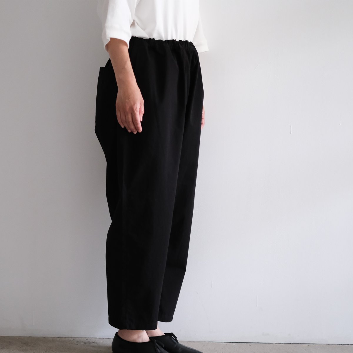 Yoli / Cotton eazy pants (Lady's、Men's /Black)