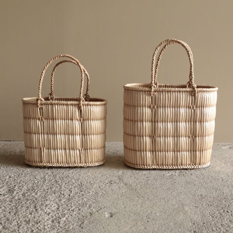 蒜山のがま細工/手提げ籠（L）