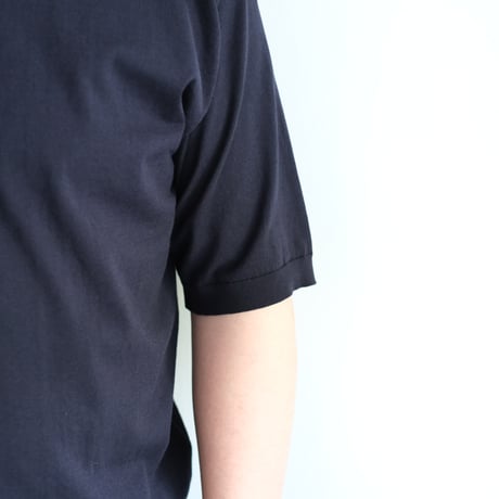 AURALEE / GIZA HIGH GAUGE KNIT POLO(Men's / DARK NAVY)