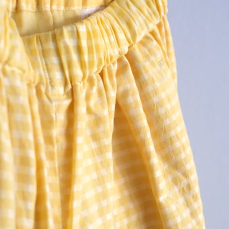 Yoli / Gingham wide pants（Lady ’s、Men’s /Yellow×Yellow)