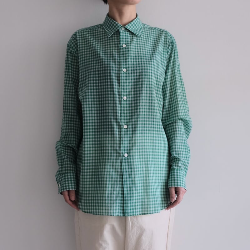 AURALEE /AIRY LIGHT COTTON CHECK BIG SHIRT(Lady AURALEE /AIRY LIGHT COTTON CHECK BIG SHIRT(Lady