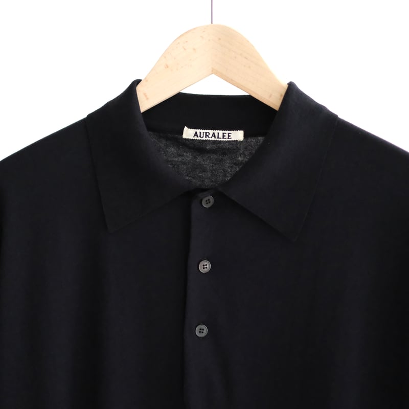GIZA HIGH GAUGE KNIT POLO(Men's / DARK NAVY) |