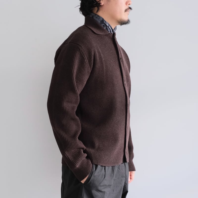 AURALEE / SUPER FINE WOOL RIB KNIT SHIRT CARDIG