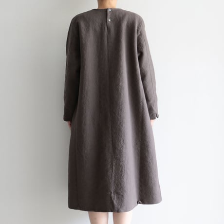 COSMIC WONDER / Flower of life sashiko dress(lady's  /Ancient soot)