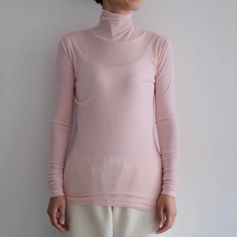 AURALEE/SUPER HIGH GAUGE SHEER RIB TURTLE NECK