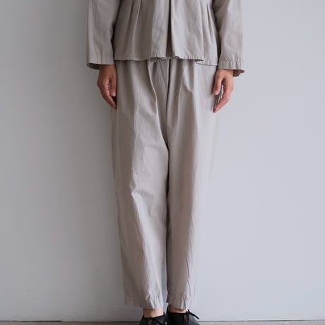 COSMIC WONDER / Silk cotton broadcloth classic folk pants(Violet ash)