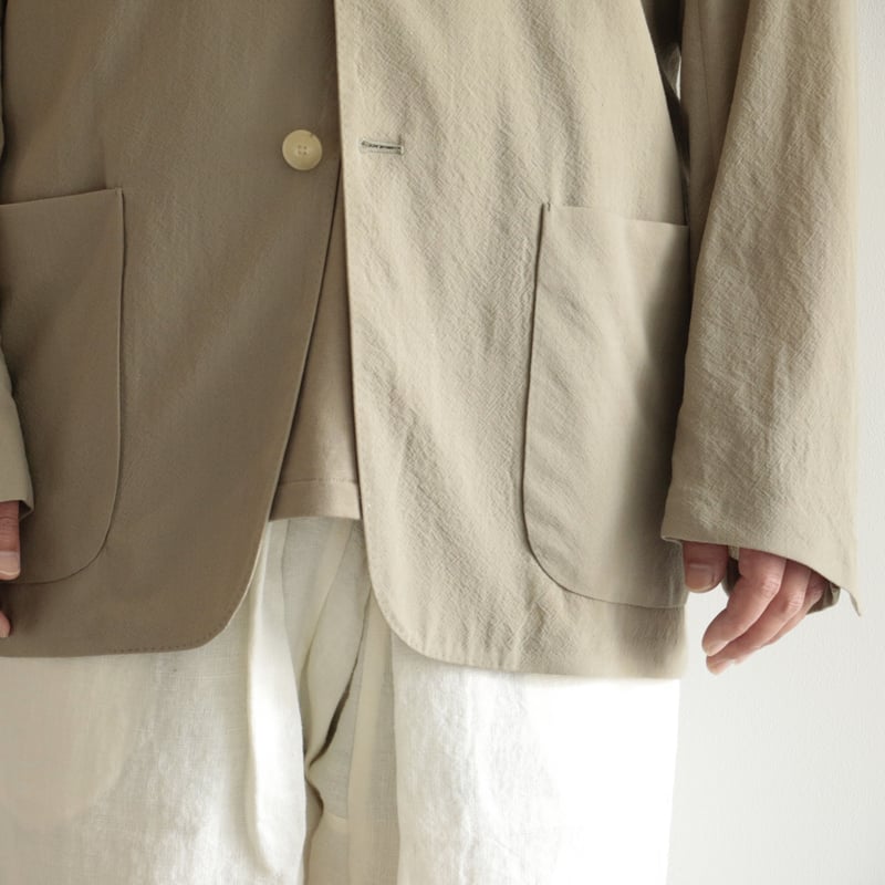 AURALEE】HARD TWIST WOOL VIYELLA JACKET