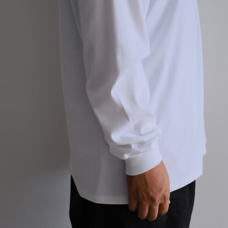 AURALEE / LUSTER PLAITING L/S TEE（Men's/WHITE）