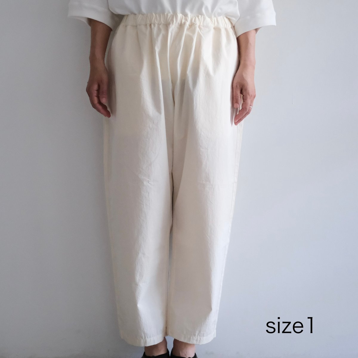 Yoli / Cotton eazy pants (Lady's、Men's /O .whit
