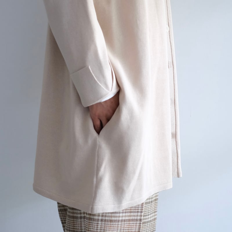 Yoli / Cotton knit cardigan （Lady's,Men's/ beig