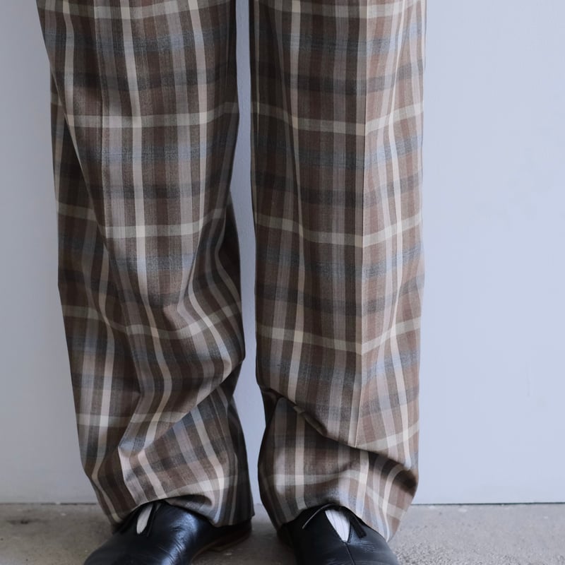 AURALEE / SUPER FINE TROPICAL WOOL CHECK TWO-TU