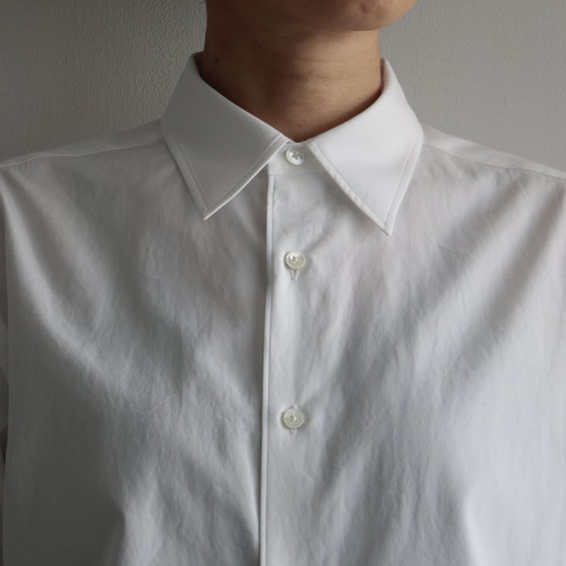 Yショップメンズ新品 AURALEE WASHED FINX TWILL SHIRTS ホワイト