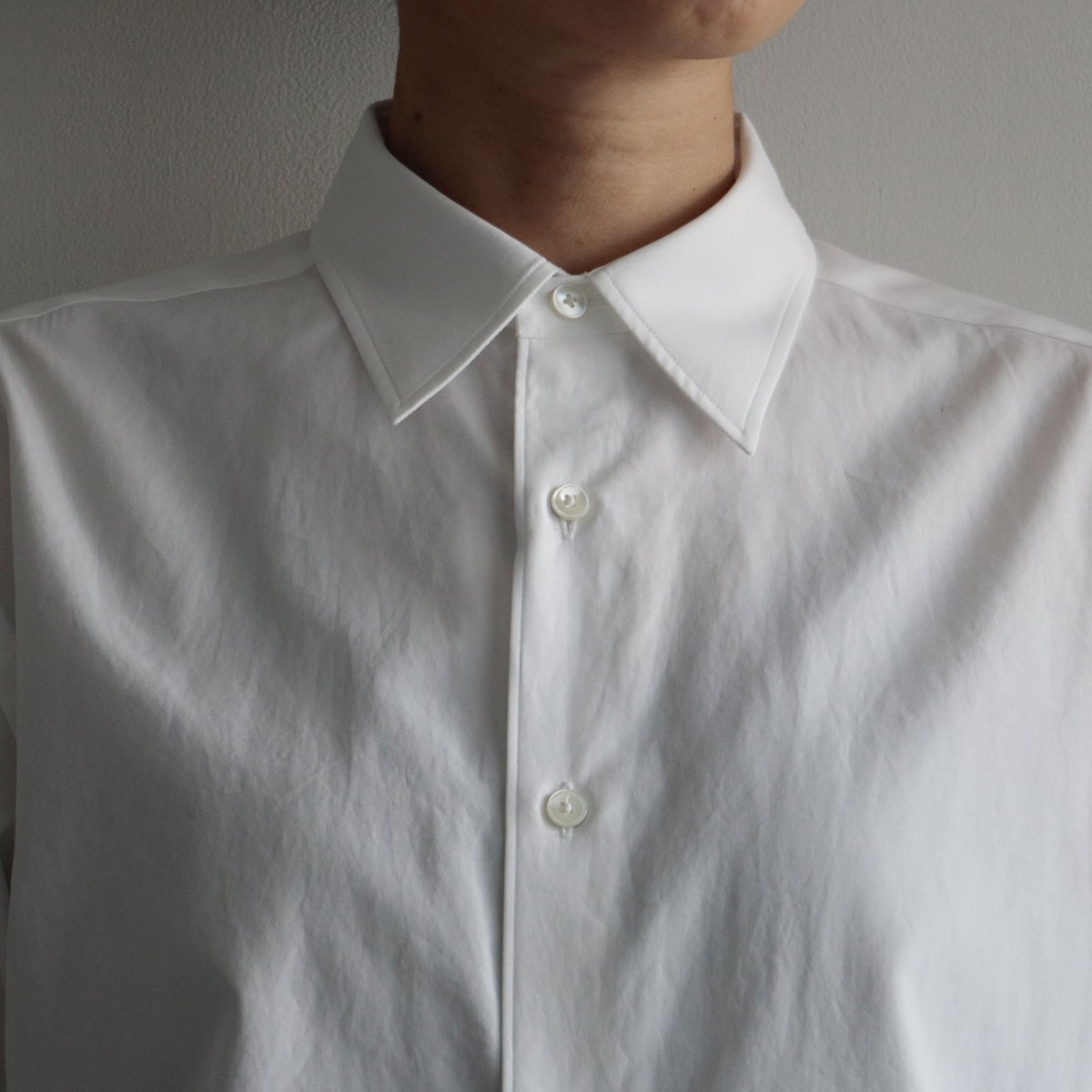 AURALEE / WASHED FINX TWILL SHIRTS（Lady's/WHITE...