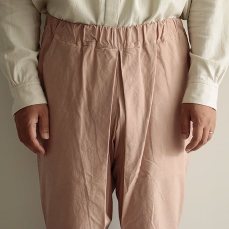 COSMIC WONDER /Cotton linen classic broadcloth “tattuke” pants (Men's/Orange jade)