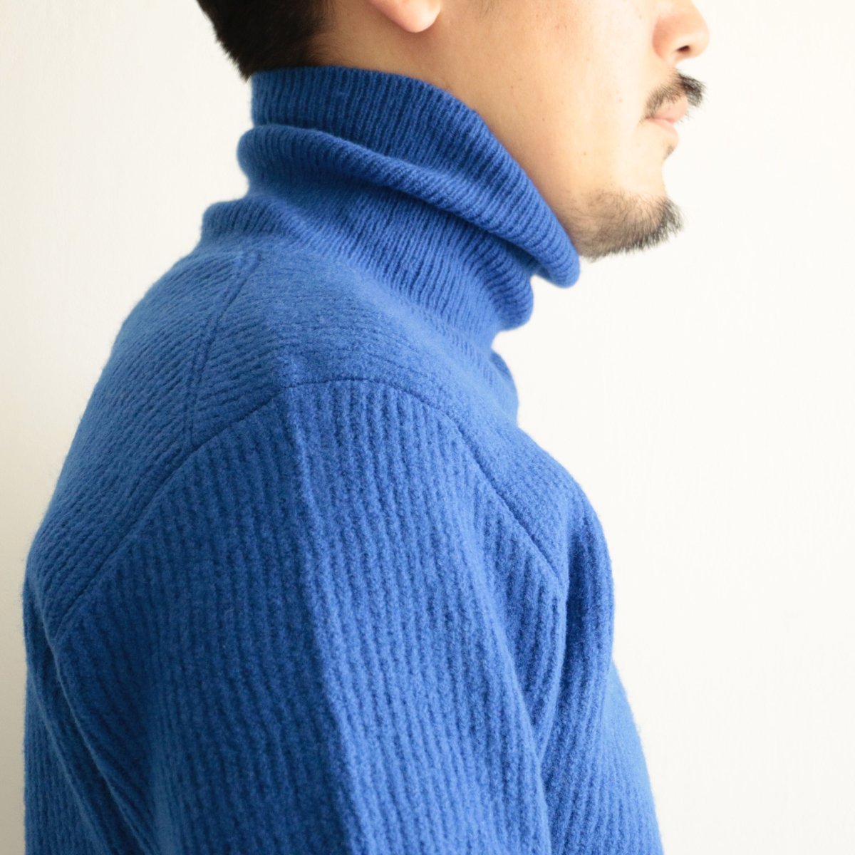 AURALEE / MILLED FRENCH MERINO RIB KNIT TURTLE（...