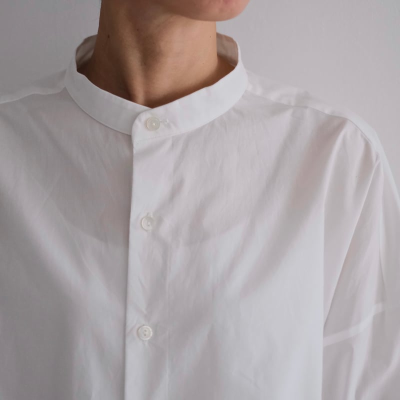 Yoli / Band collar shirt（Lady's,Men's/White） |
